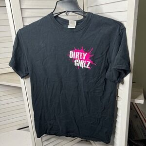 Dirty Girlz Makeup to Mud Graphic‎ Tee Black Gildan Women's M Heavy Cotton Shirt
